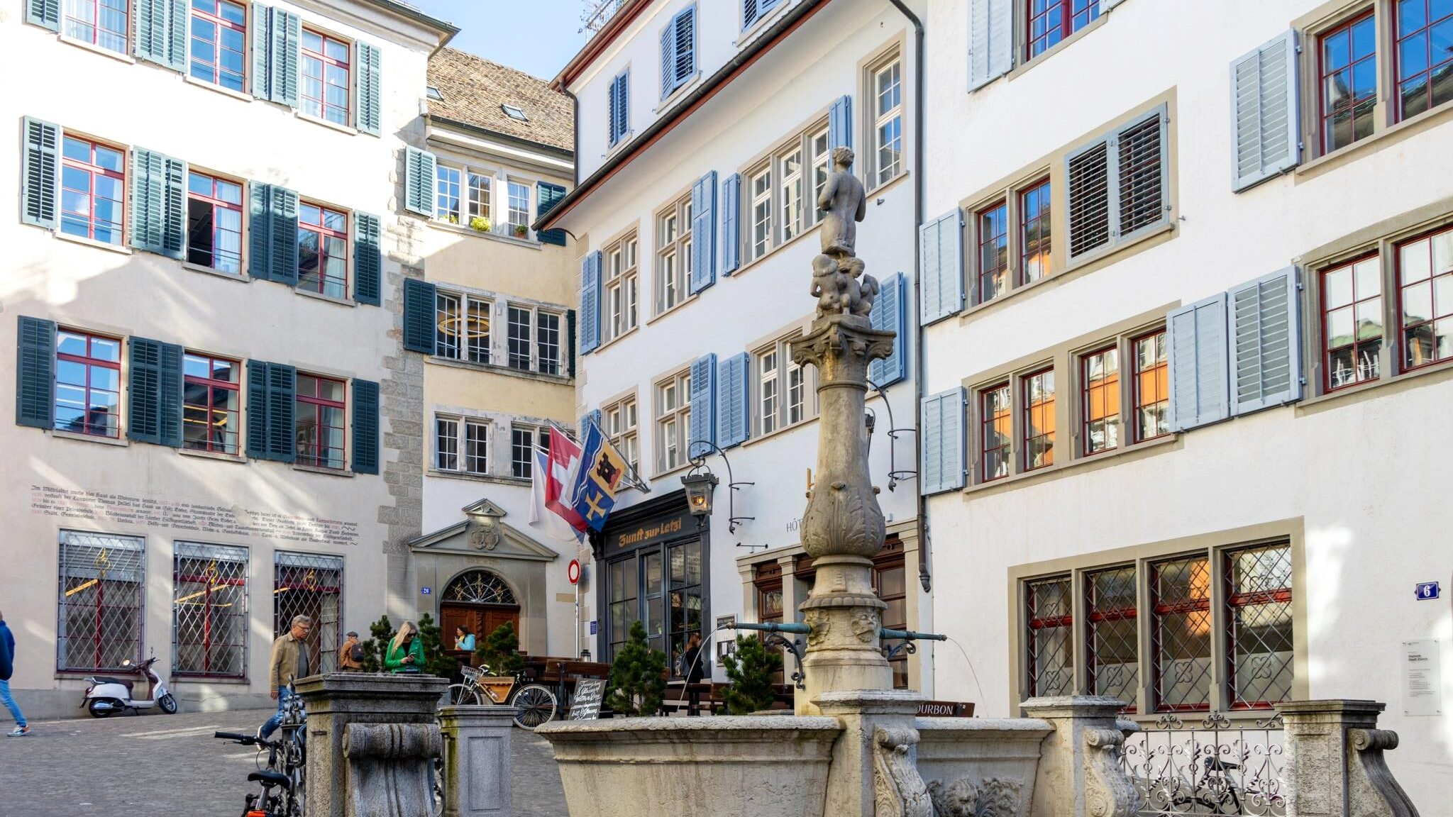 Small square with fountain 2 days in Zurich.