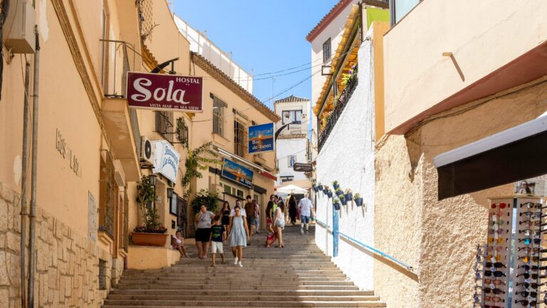 Steps leading up to the old town, things to do in Torremolinos.