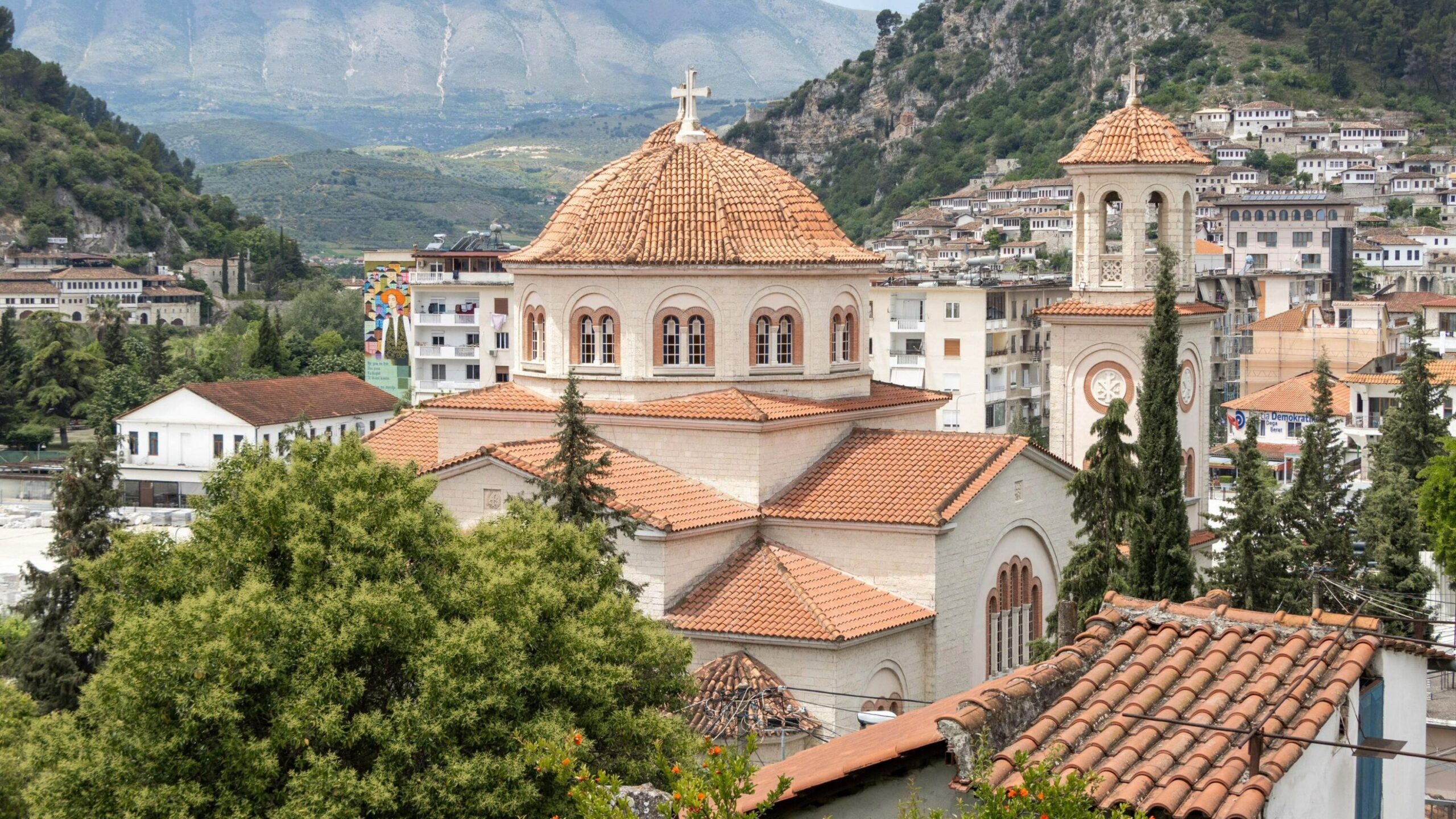 View over rooftops of Berat.