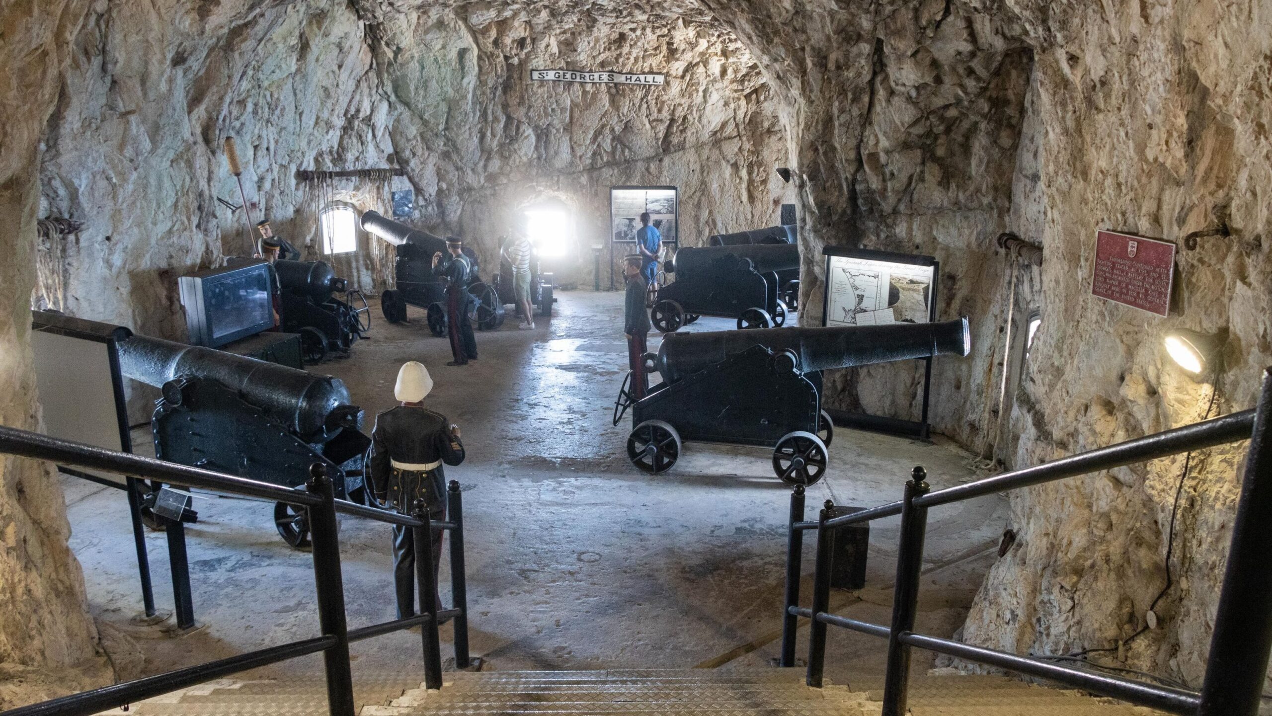 Siege tunnels with canons.