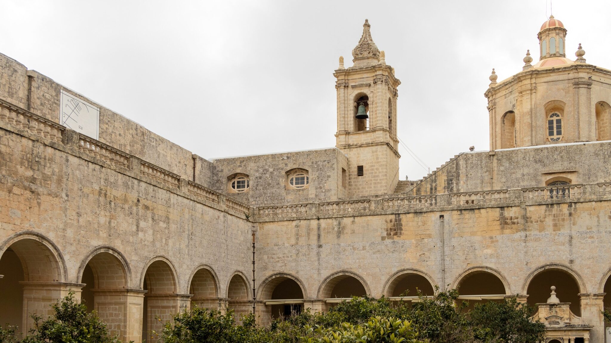 Inner courtyard of priory in Malta.