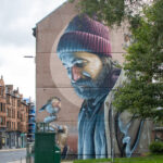 Large piece of street art in Glasgow.