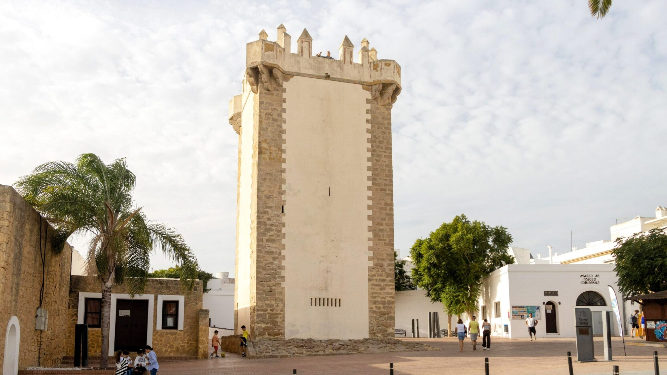 Small watch tower in fishing village.