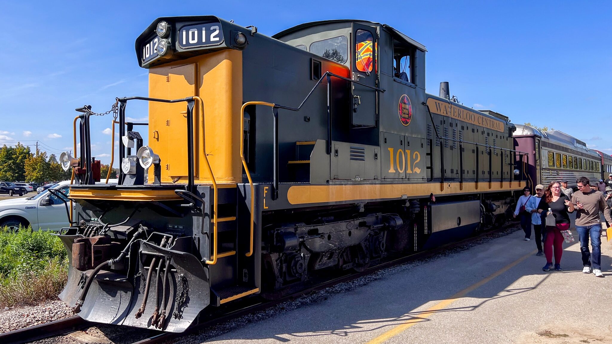 Large vintage train in Waterloo. 