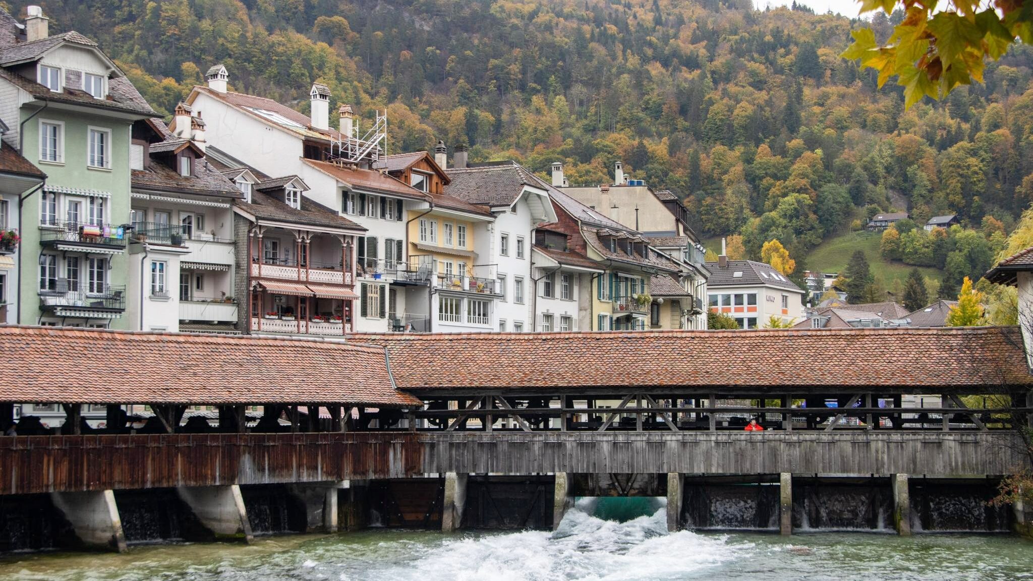 Historic covered bridge things to do in Thun.