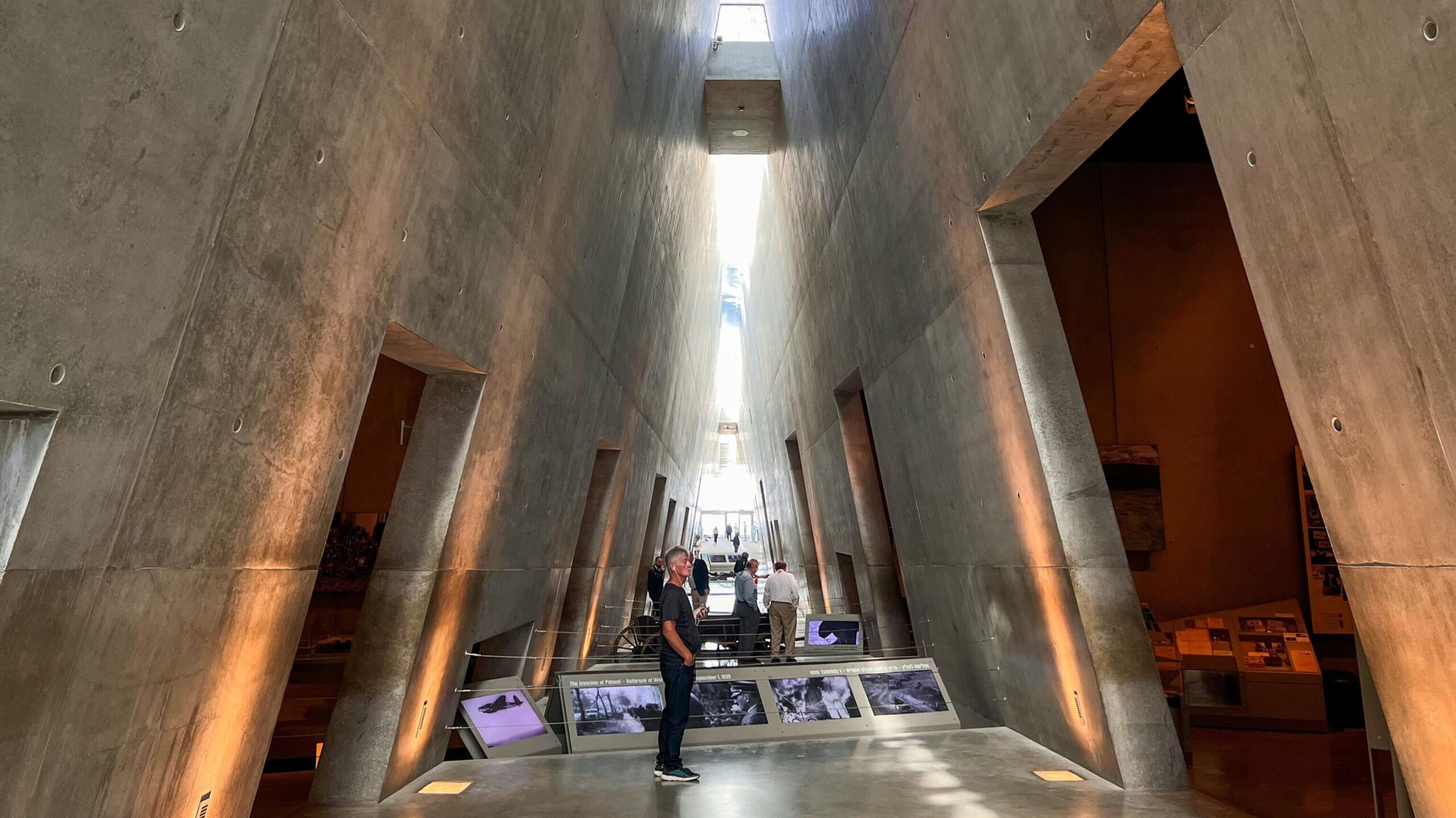 Inside the Holocaust Museum in Jerusalem.