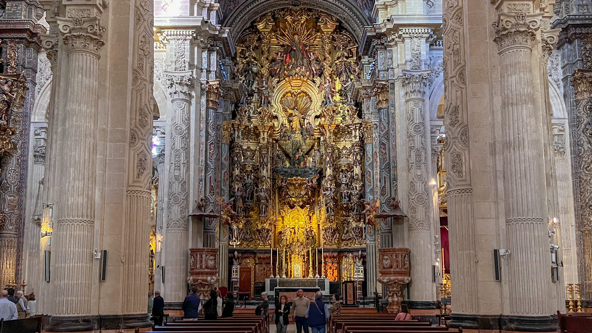 Inside church in the historic centre of Sevilla.