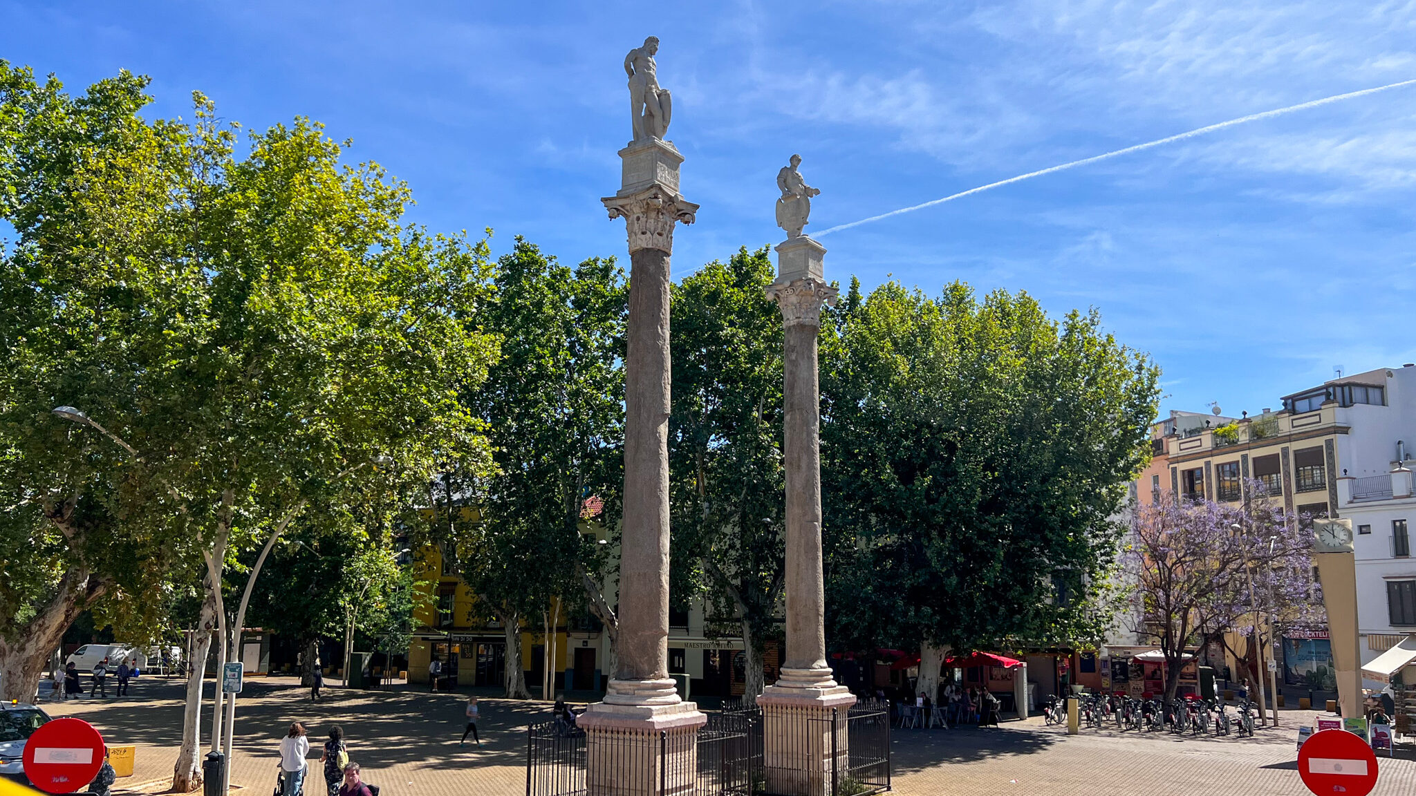 Two columns of Hercules in Sevilla.