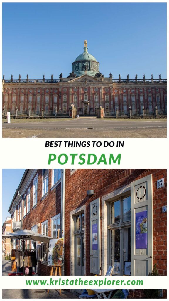 Palace in Potsdam and Dutch Quarter buildings.