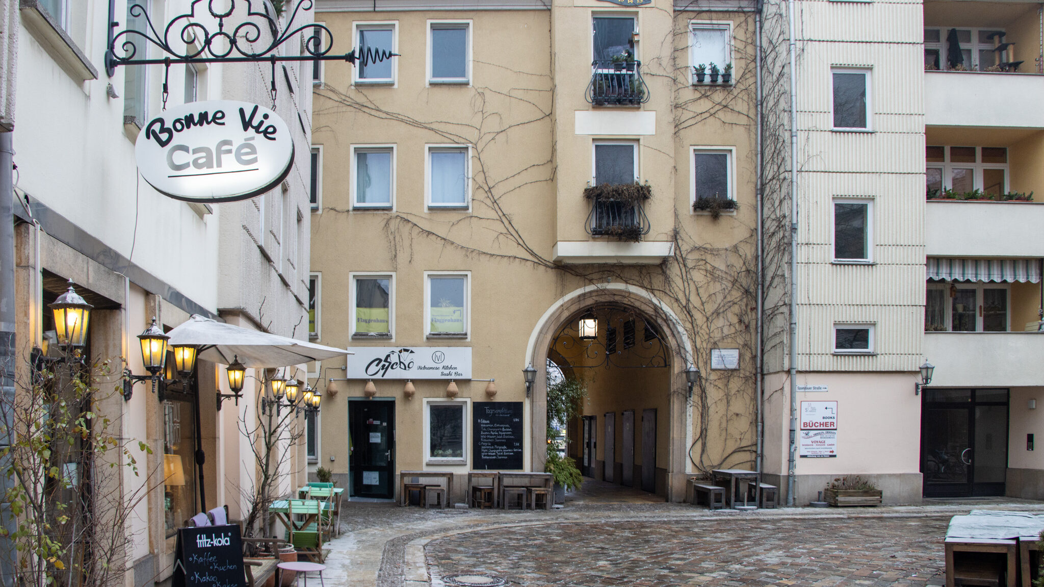 Street in oldest quarter in Berlin.