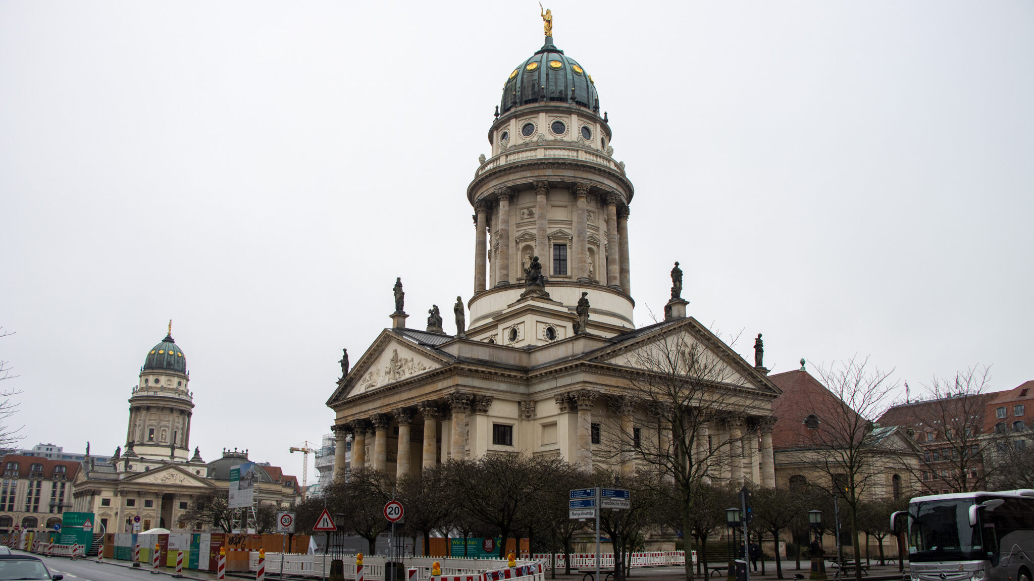 Large new church built in  square in Berlin.