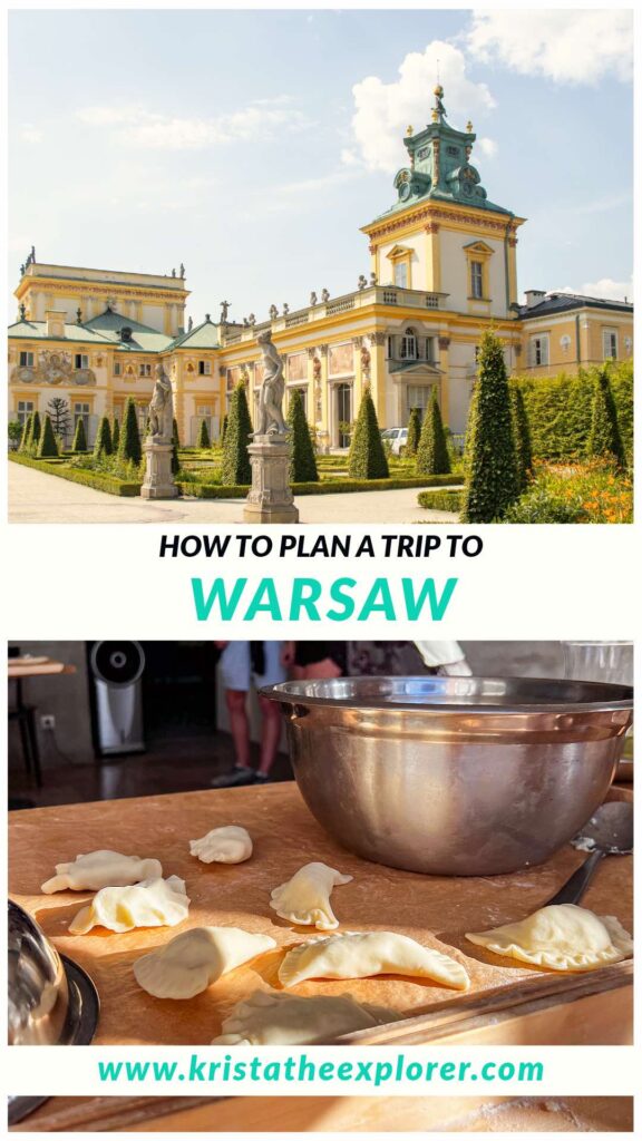 Summer palace in Warsaw and pierogi class.