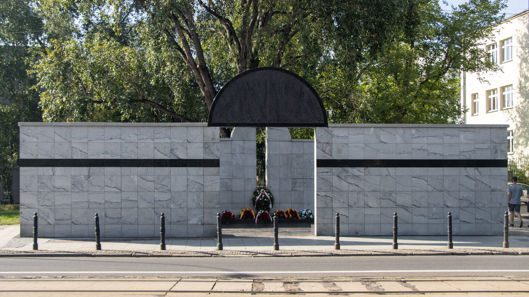 WWII monument inside the Warsaw Ghetto.