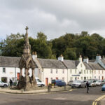 Small village square in town in Perthshire.