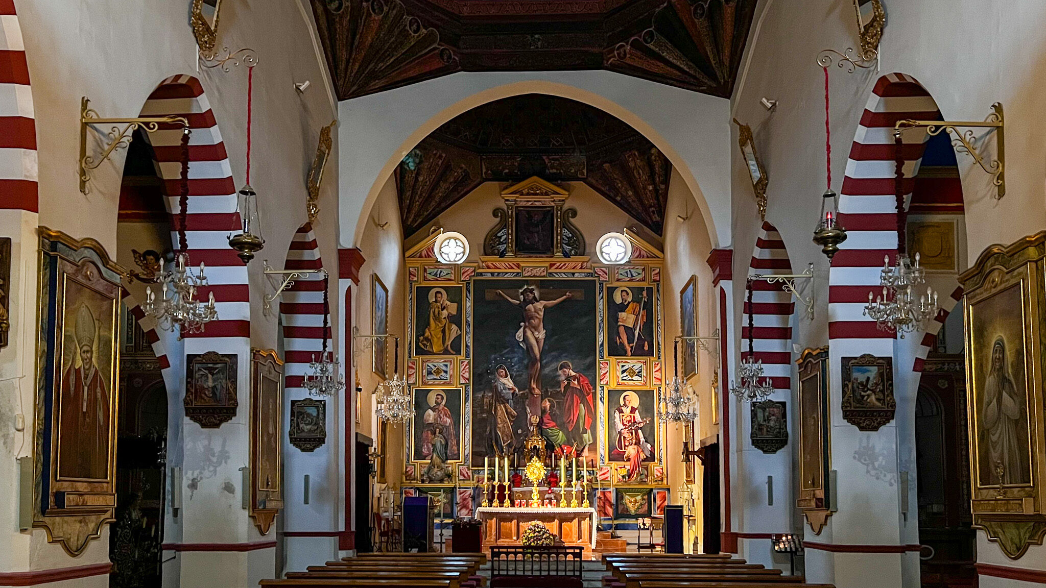 Interior of old church in Guadix.