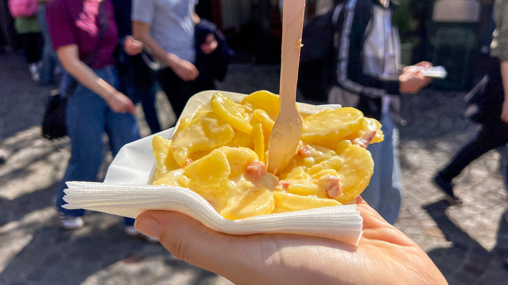 Potatoes and cheese dish at Disney.