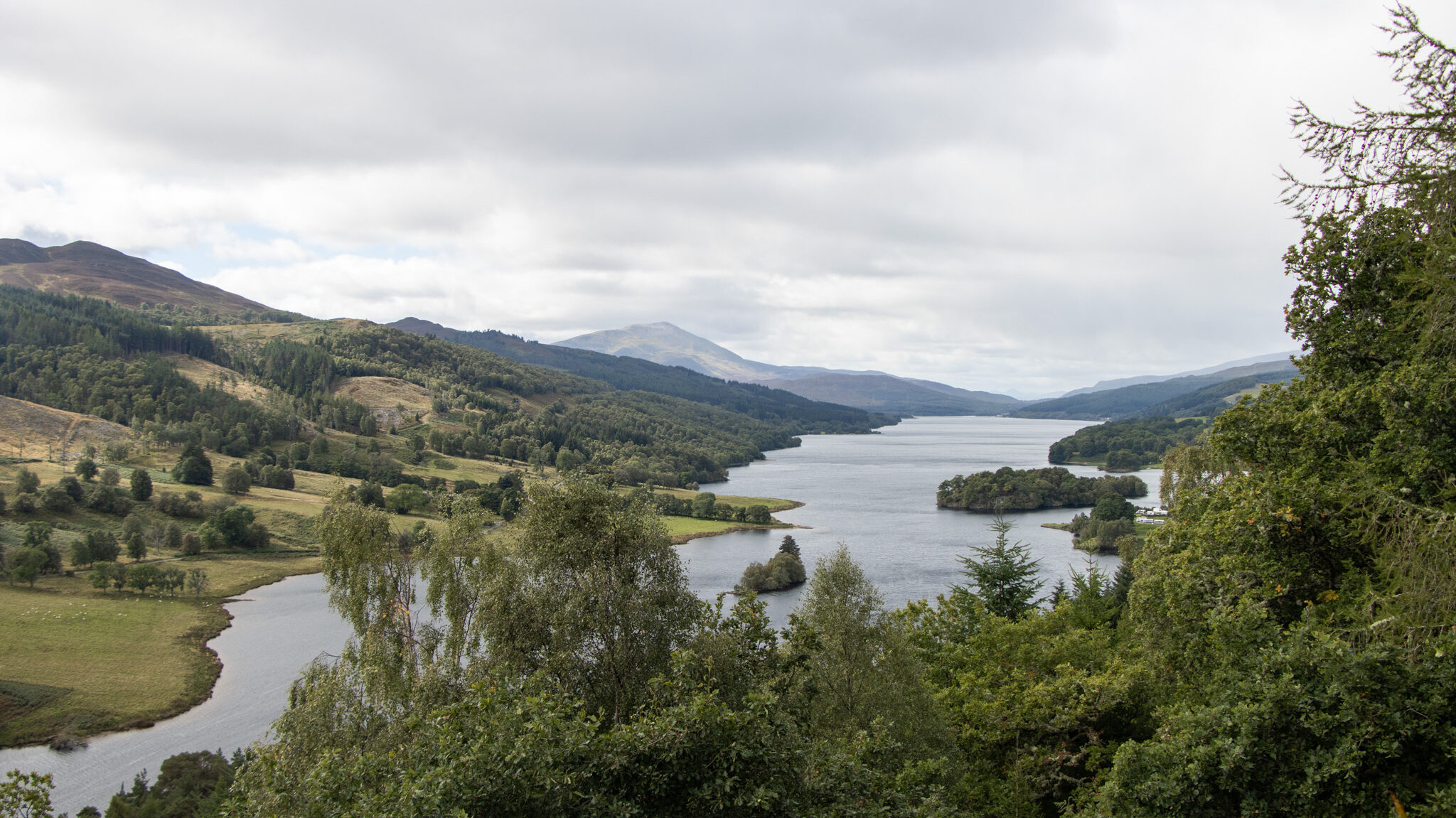 View of Loch Tummel from observation deck.