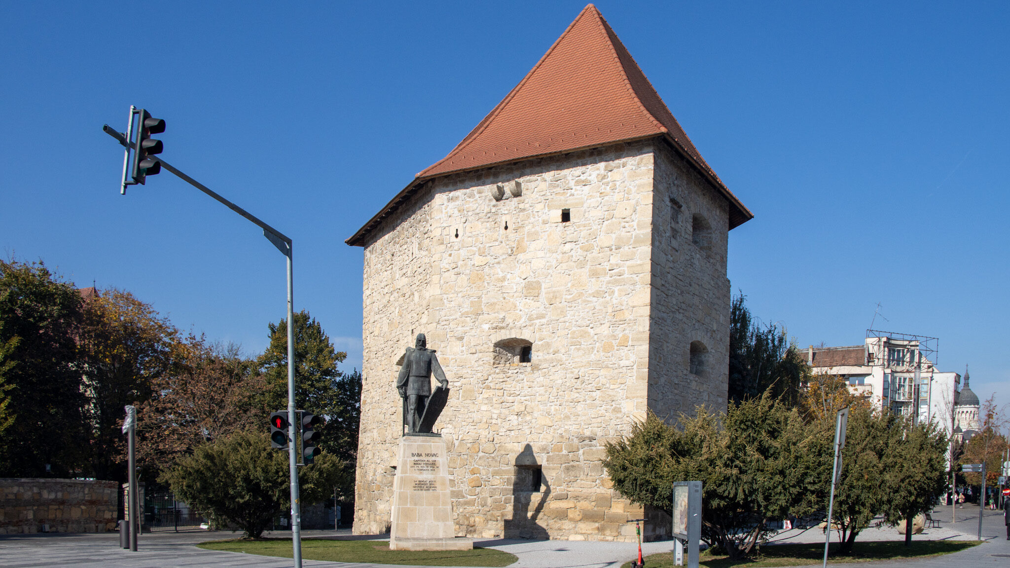 Historic tower remains of city wall in Cluj.