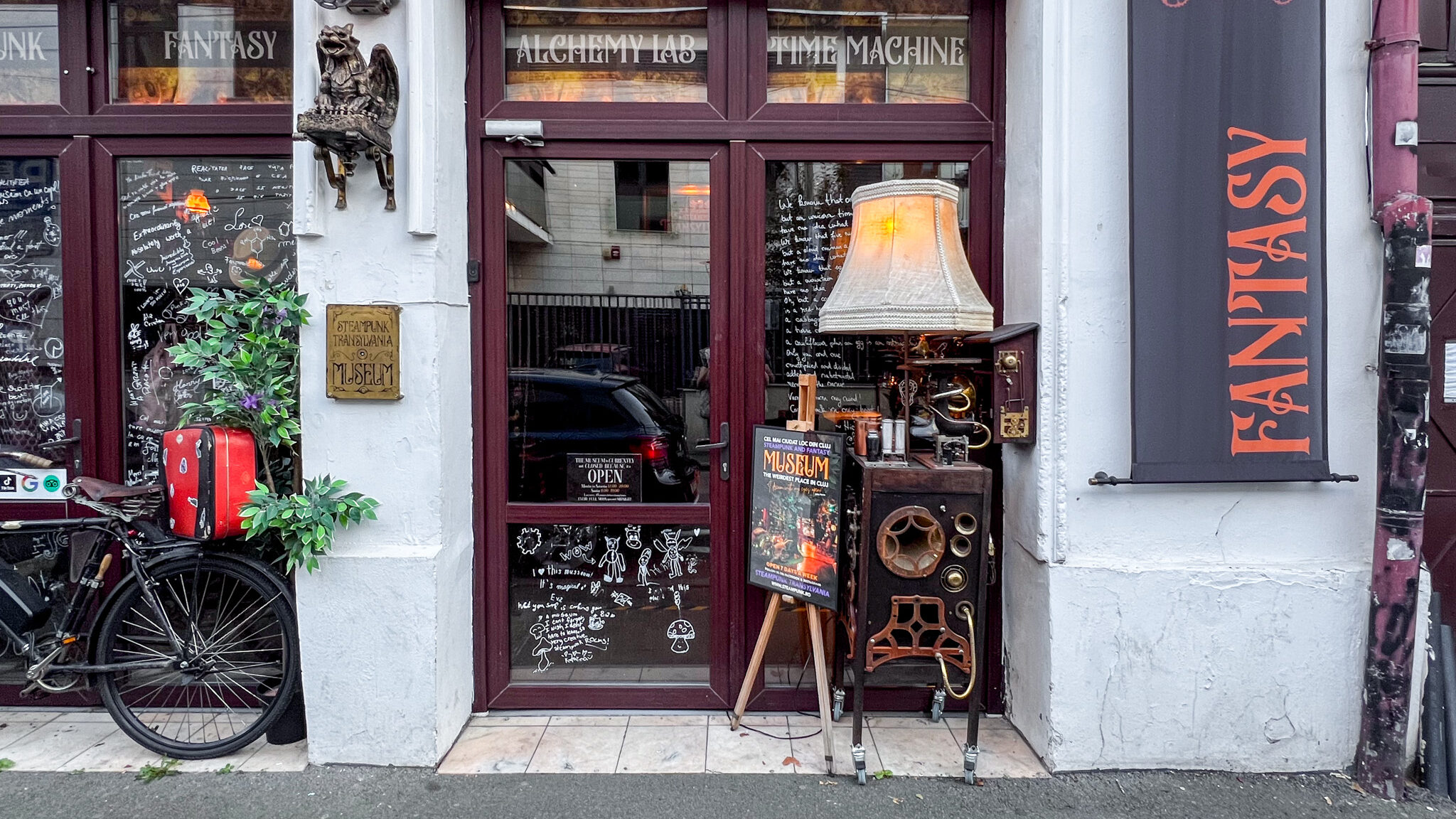 Exterior of Steampunk Museum in Cluj.