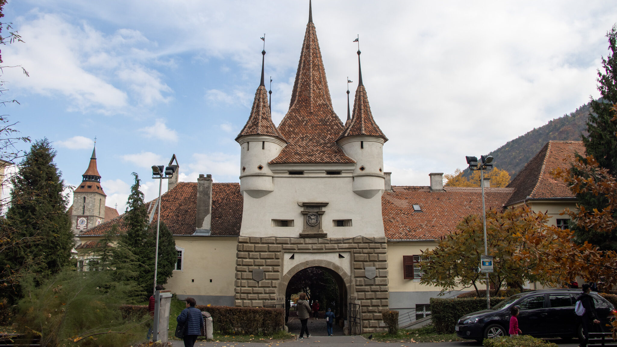 Entrance gate to old town in Brasov.