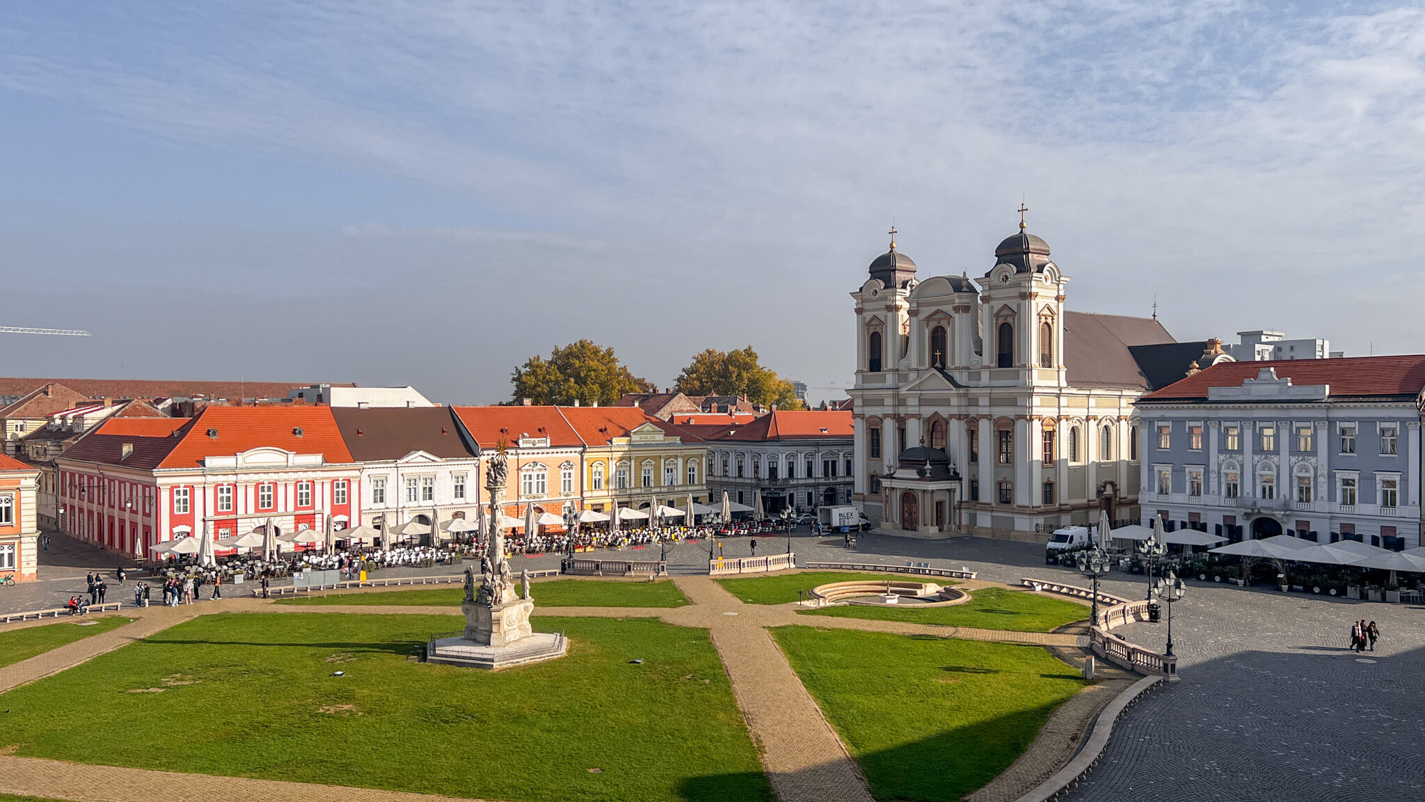 View of the main square in Timisoara from apartment.