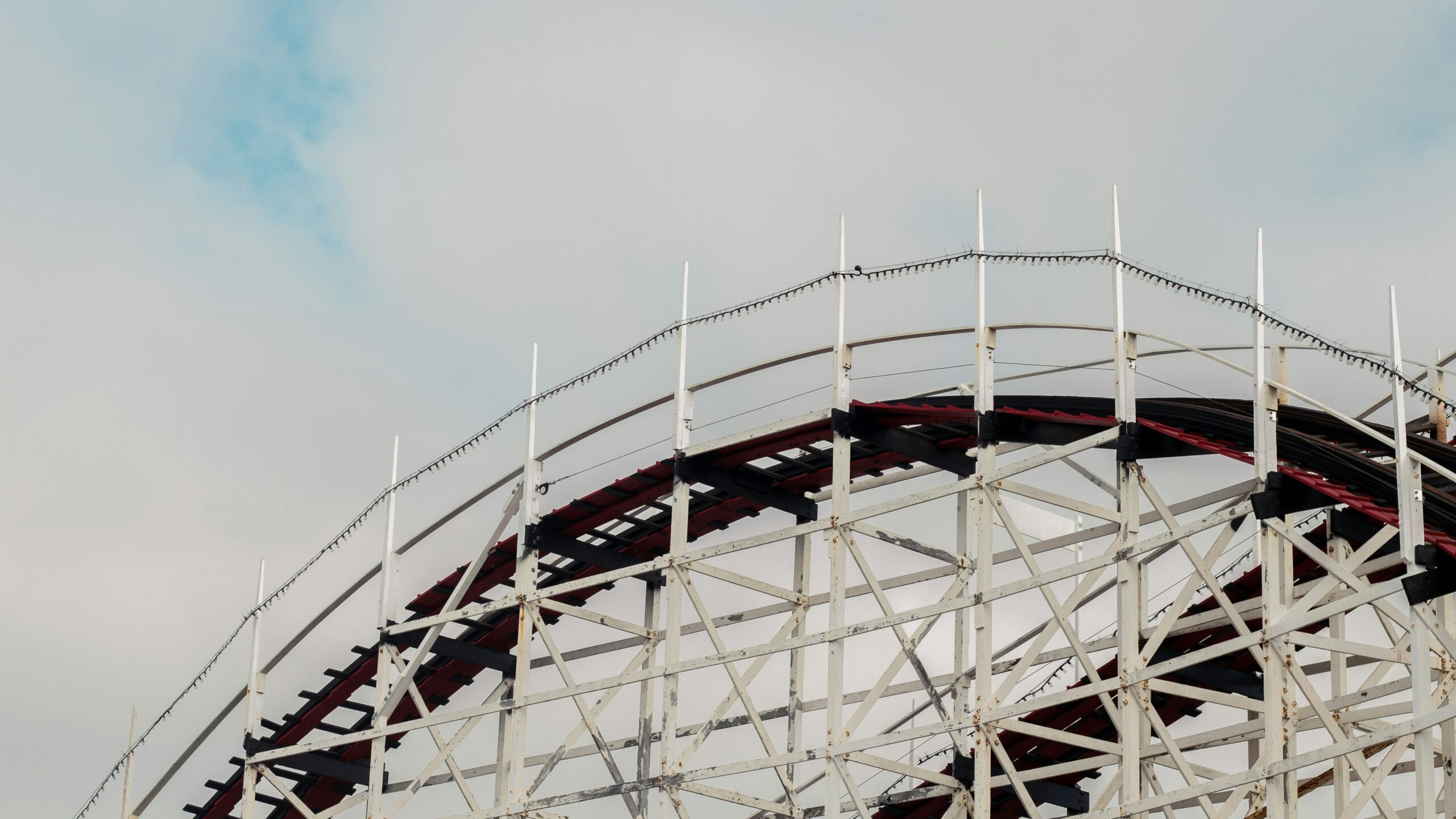 Top of a rollercoaster in USA.