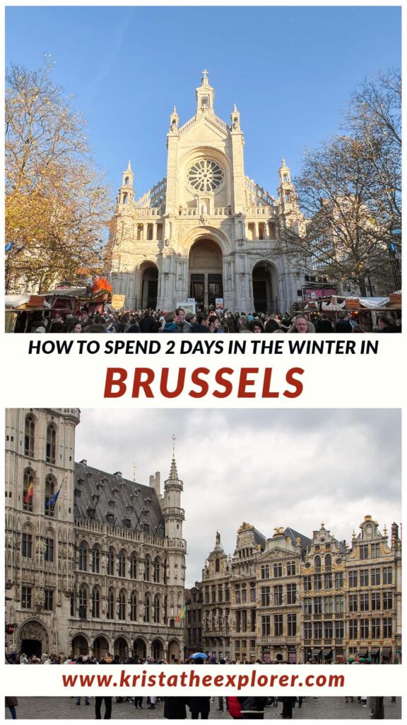 Church in Brussels and main square in Brussels.