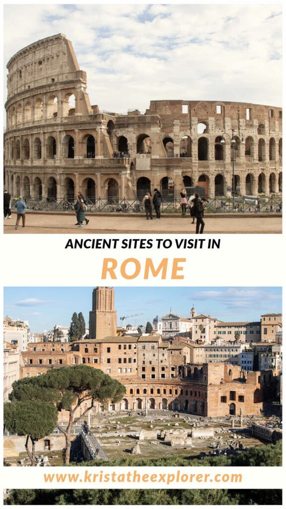 Roman Colosseum and view of Hadrian's Market.