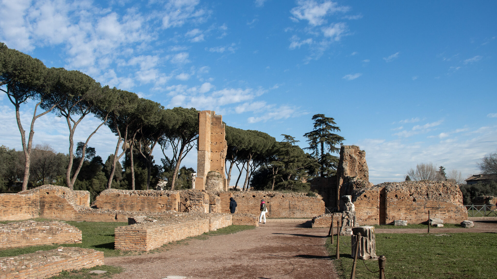 Ancient ruins on top of the Palatine Hill.