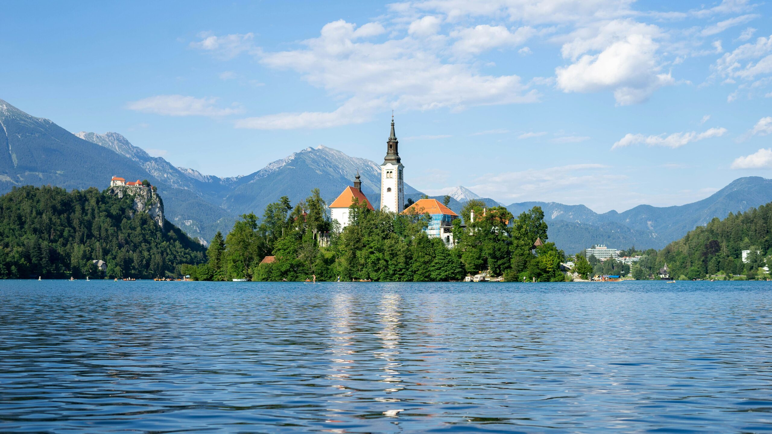 Slovakia Europe | Krista the Explorer Lake Bled on sunny day.