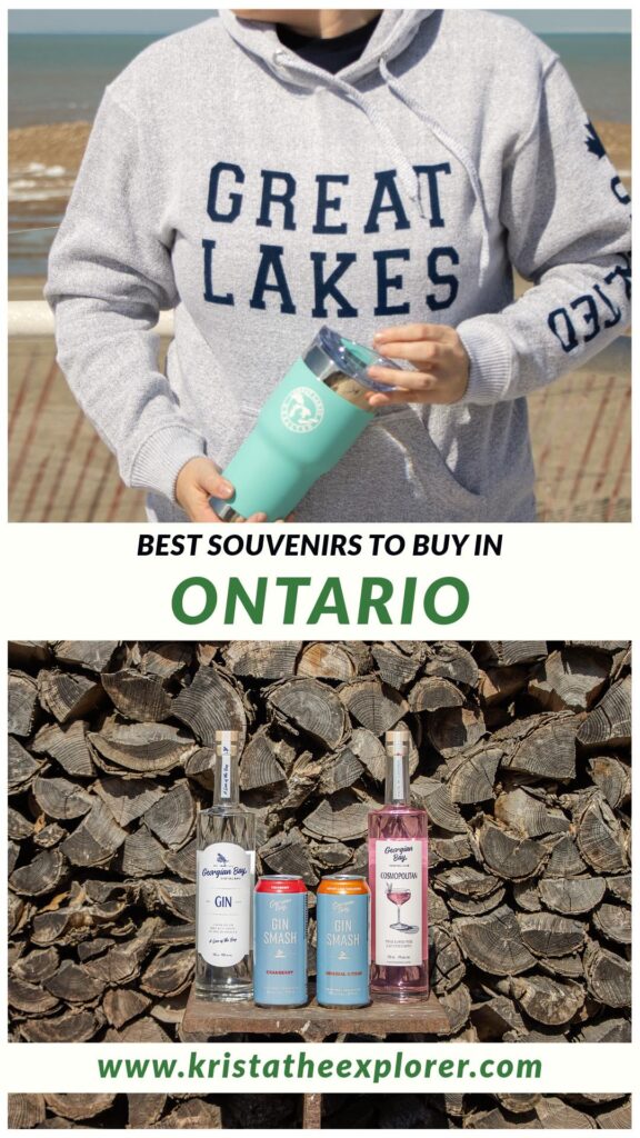 Ontario | Krista the Explorer Hoodie from Great Lakes and artisan spirits next to shed.