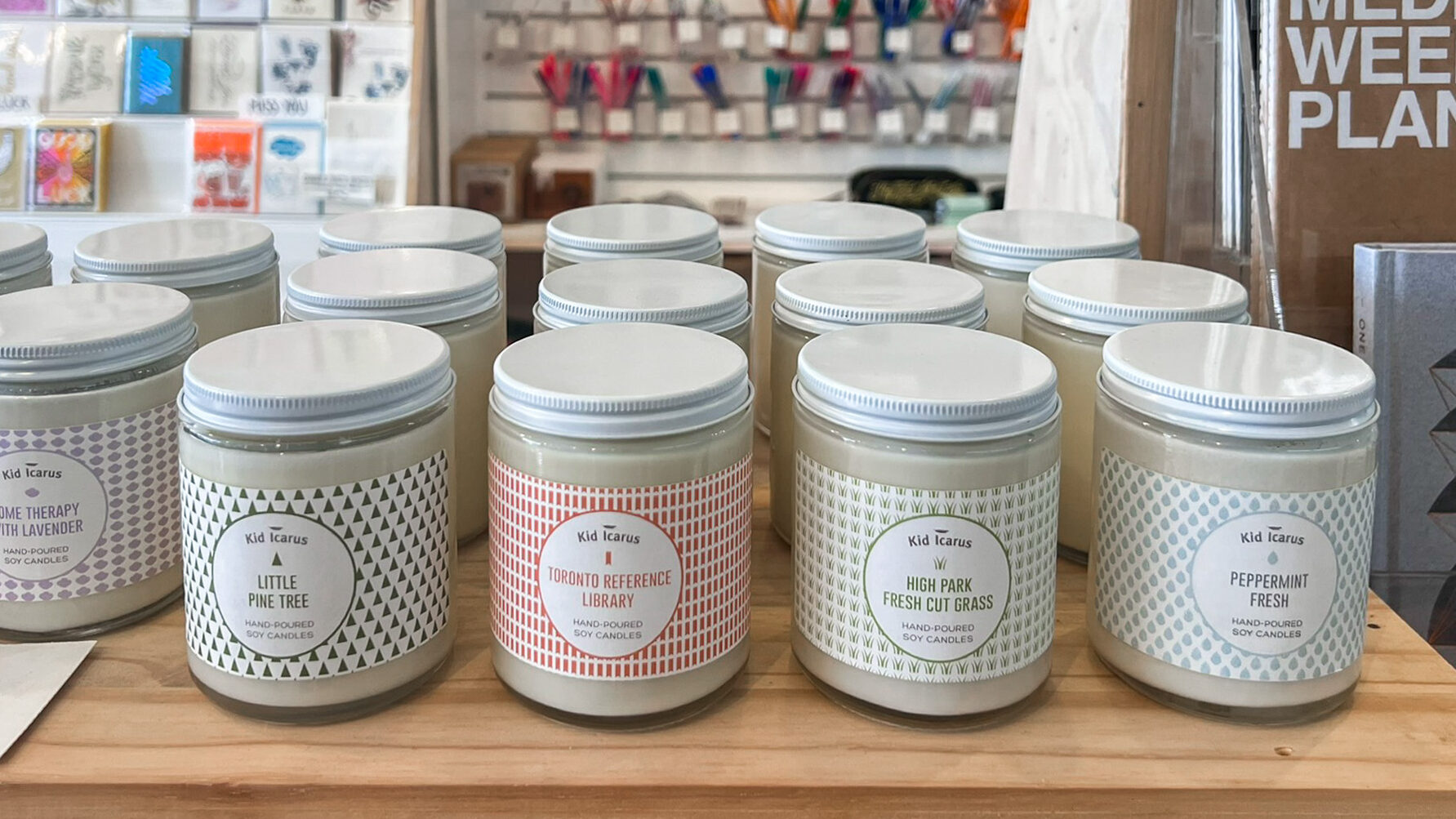 Candles Ontario | Krista the Explorer Selection of handmade candles in shop.