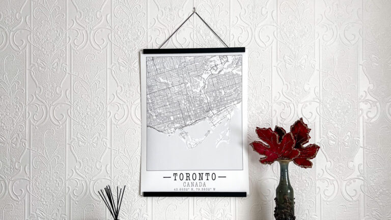 Unique souvenirs from Canada poster of map of Toronto.