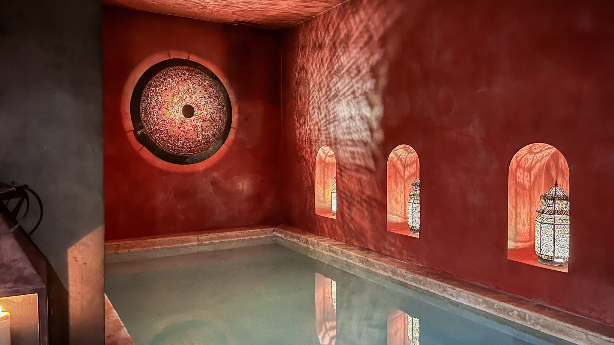 Hammam Vejer | Krista the Explorer Small pool inside Arab baths.