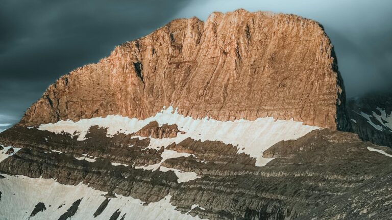 Sun shining on Mount Olympus.