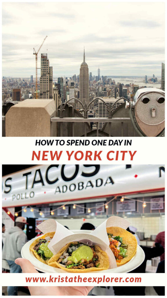 Manhattan | Krista the Explorer View of Empire State Building and corn tacos.