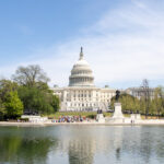 View of the Capitol Building across the water.