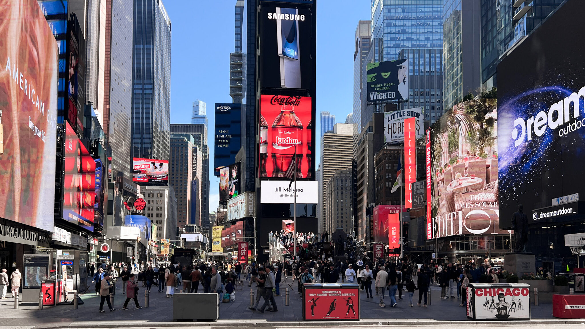 Times Square Manhattan | Krista the Explorer Times Square billboards during the day.