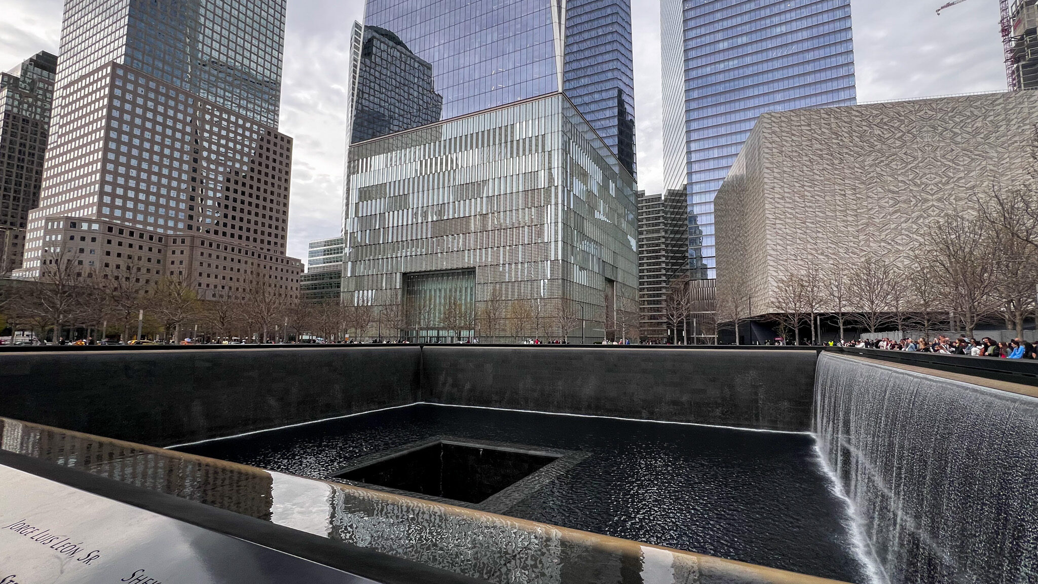 911 Memorial Lower Manhattan | Krista the Explorer Memorial in Manhattan with water feature.