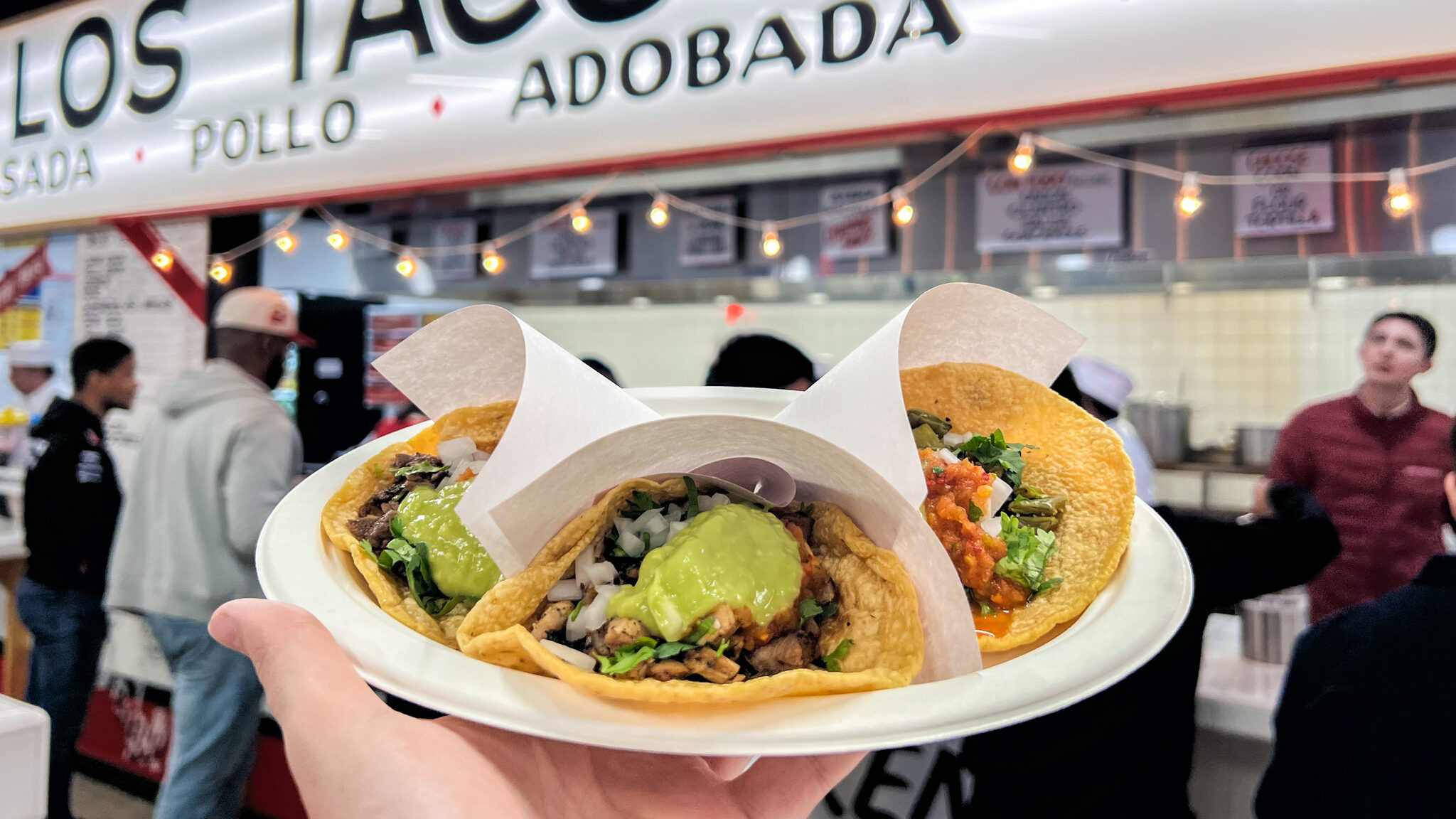 Los Tacos No 1 Manhattan | Krista the Explorer Plate with corn tacos in shop.