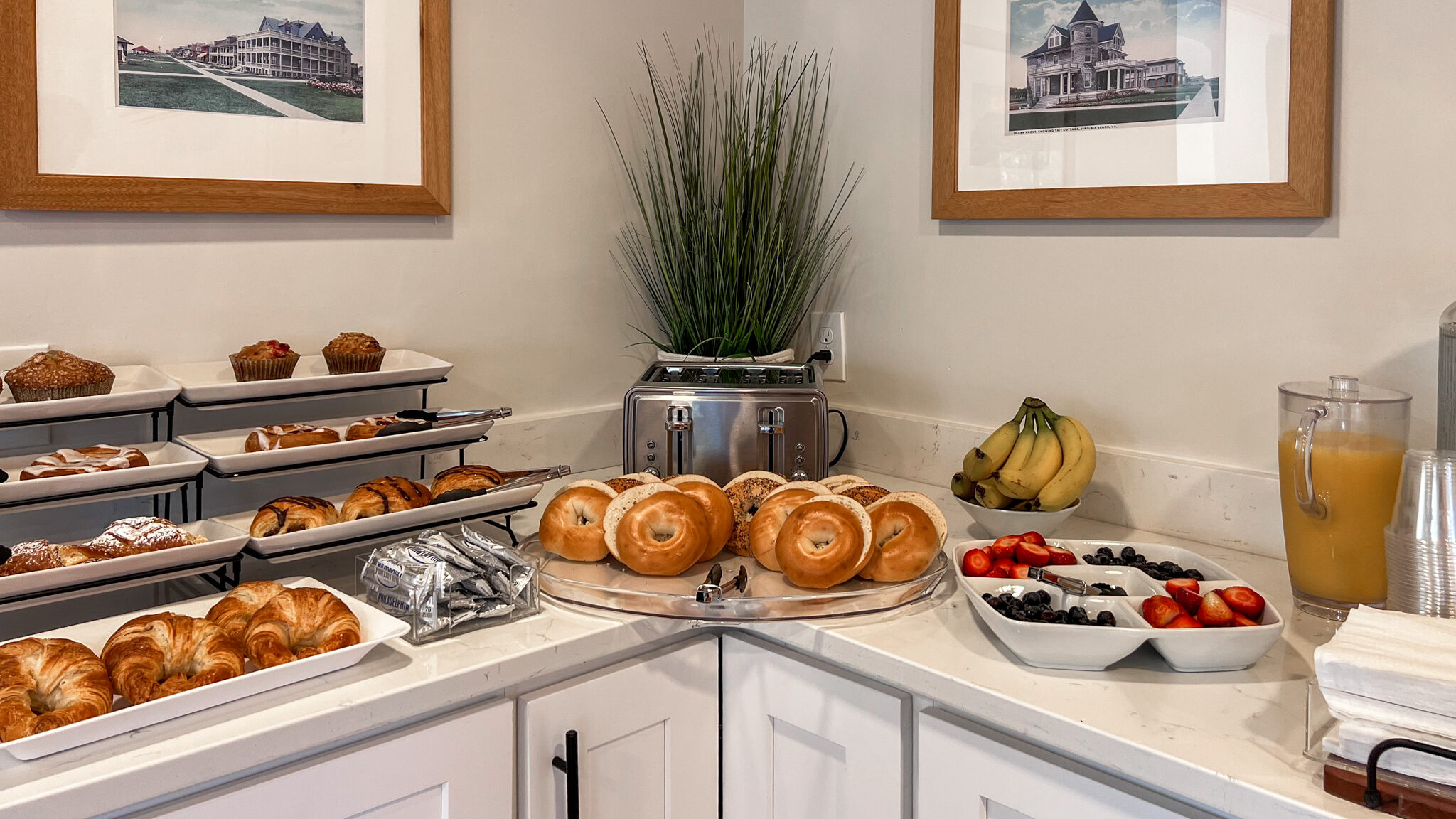 Inn at Old Beach Virginia | Krista the Explorer Continental breakfast spread at B&B.
