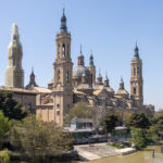 View of basilica across the water from Stone Bridge.