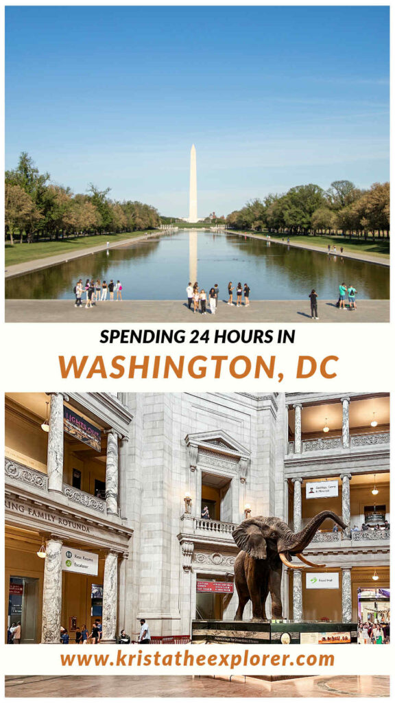 Washington | Krista the Explorer Reflecting pool in DC and interior of museum.