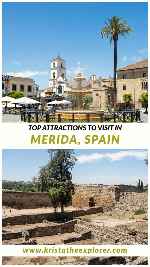 Merida | Krista the Explorer Main plaza in Merida and Roman ruins inside Moorish fortress.