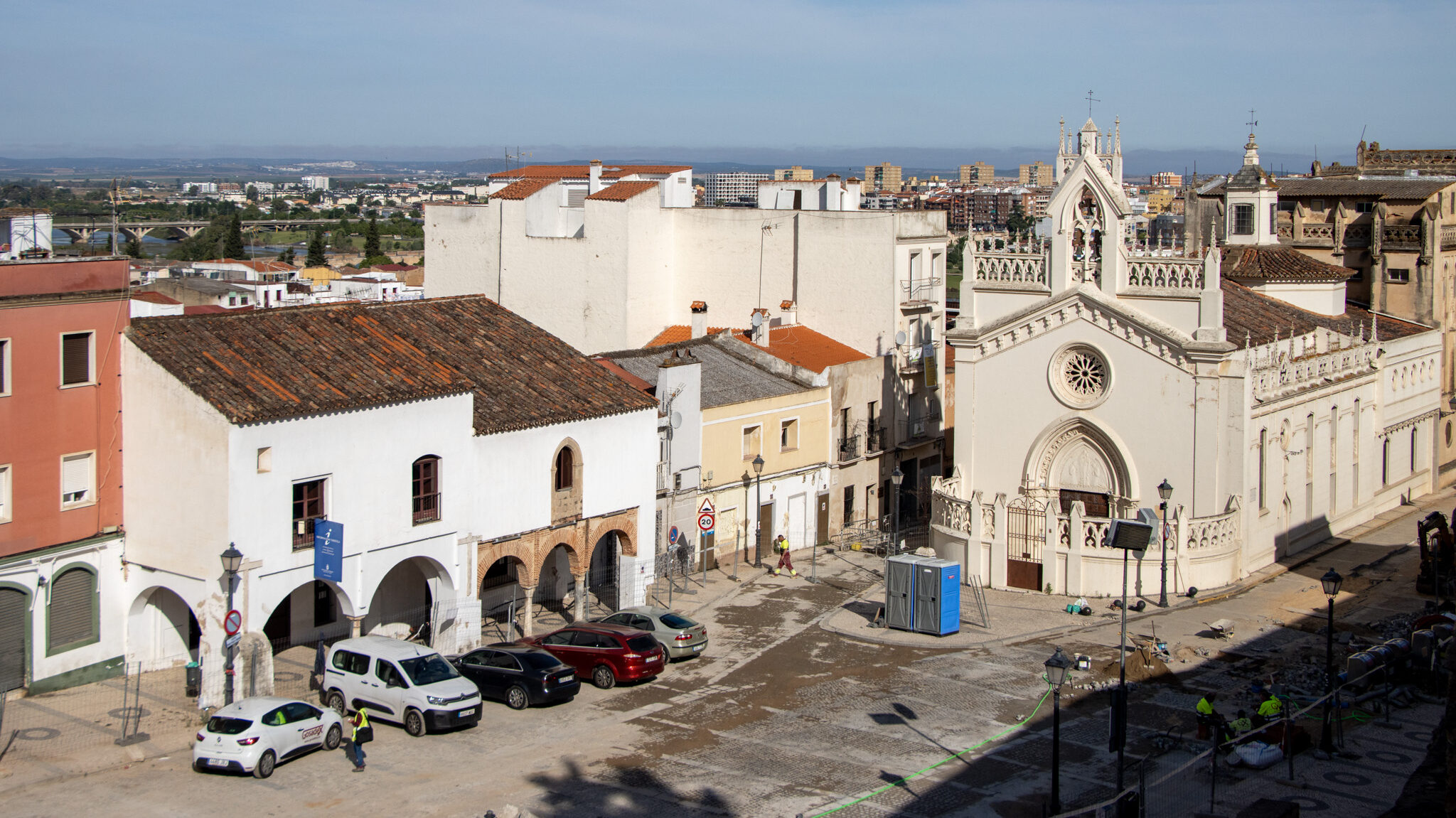 Plaza de San Jose Badajoz | Krista the Explorer View of plaza with church from fortress walls.