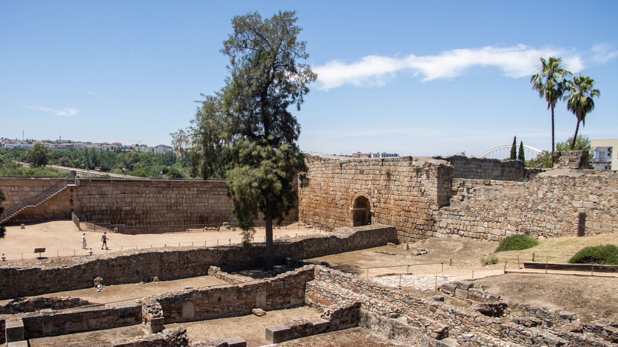 Alcazaba of Merida | Krista the Explorer Roman ruins found inside the courtyard of the Alcazaba de Merida.