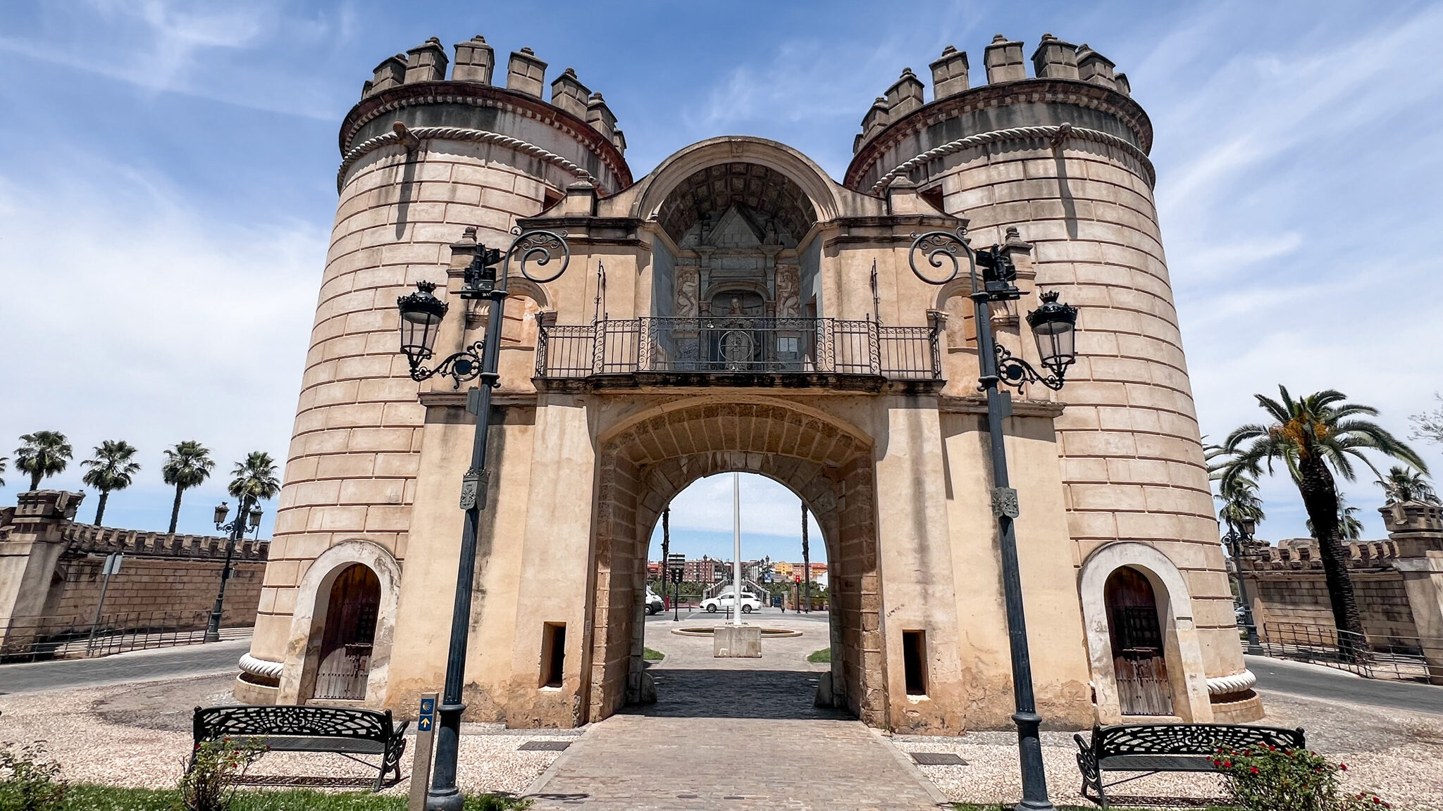 Puerta de Palmas Badajoz | Krista the Explorer Large stone gate marking entrance to old town.