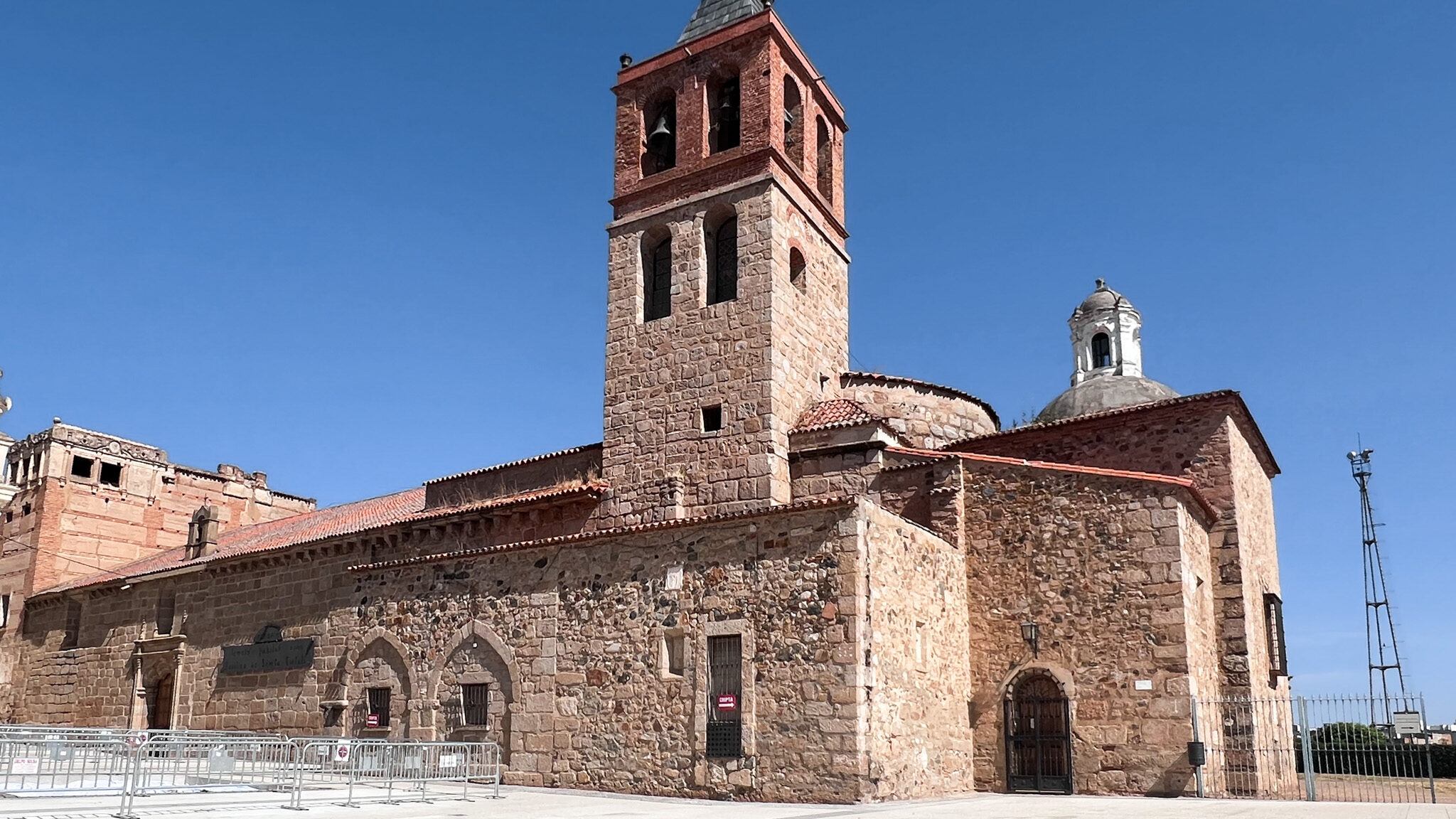 Basilica de Santa Eulalia Merida | Krista the Explorer Medieval church with single tower.