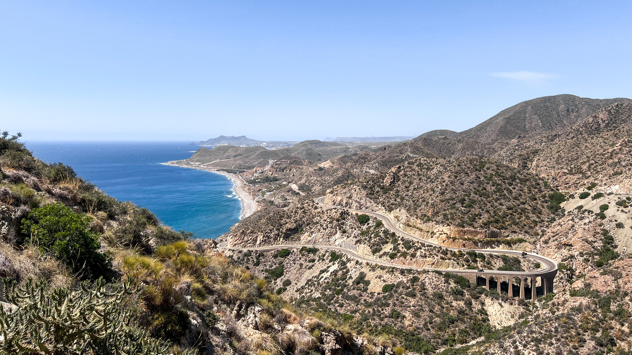 Cabo de Gata Natural Park Mojacar | Krista the Explorer View of the Cabo de Gata Natural Park from road viewpoint.