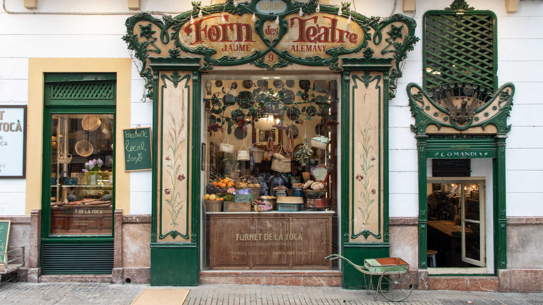 Old Town Palma | Krista the Explorer Old shop with decorative entrance in old town Palma.